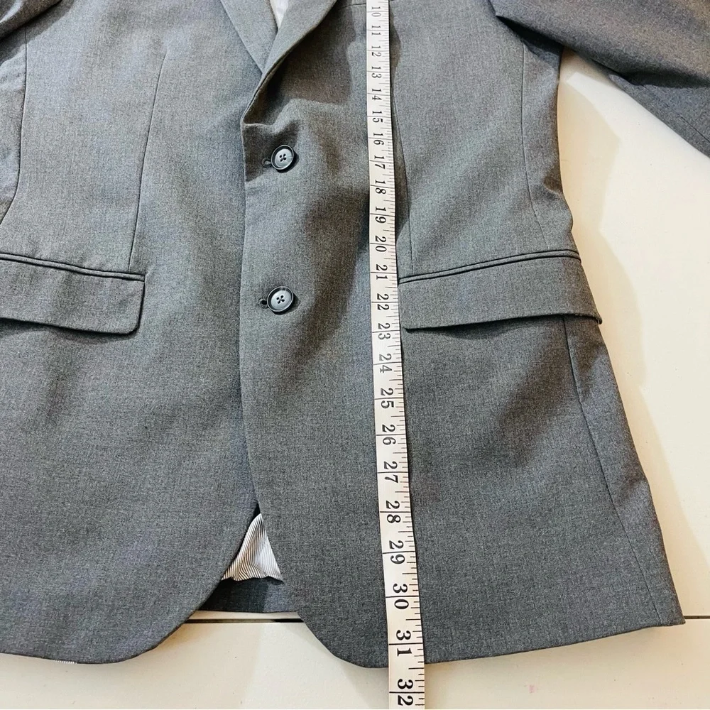 JF J.Ferrar Slim Fit Men Blazer Suit Jacket Size 40L Gray